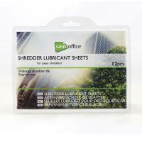 Set of 24 oil lubricant sheets for paper shredders